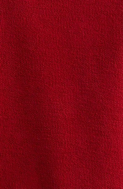 Shop Rhude Logo Patch Quarter Zip Varsity Pullover In Vintage Red