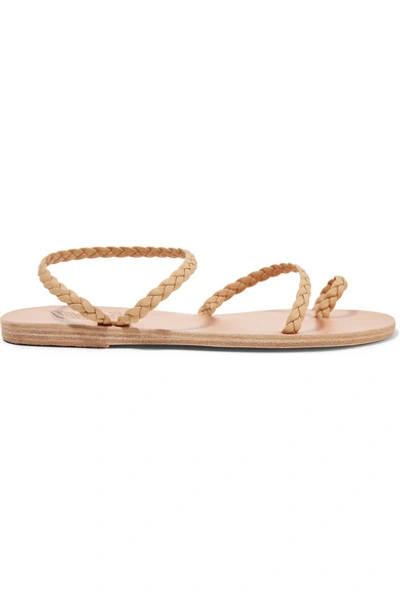 Ancient Greek Sandals Eleftheria Braided-leather Flat Sandals In Gold