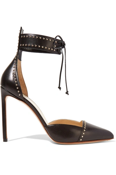 Francesco Russo Embellished Leather Pumps In Eero