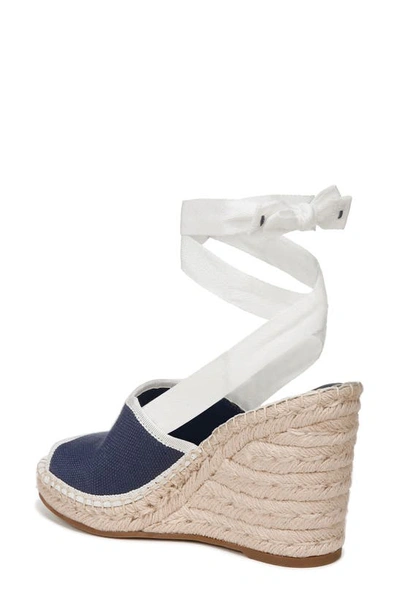 Sarto By Franco Sarto Oak Platform Wedge Espadrille In Navy
