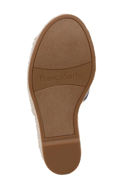 Sarto By Franco Sarto Oak Platform Wedge Espadrille In Navy