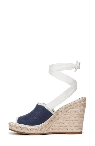 Sarto By Franco Sarto Oak Platform Wedge Espadrille In Navy
