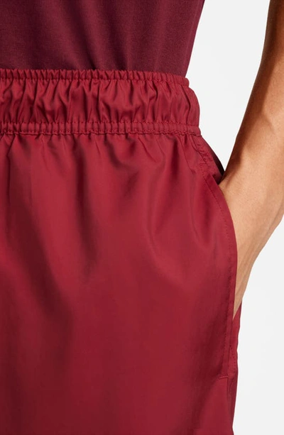 Shop Nike Club Woven Flow Shorts In Team Red/ White