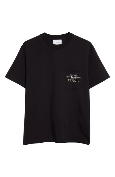 Shop Palmes Vichi Pocket Graphic T-shirt In Black