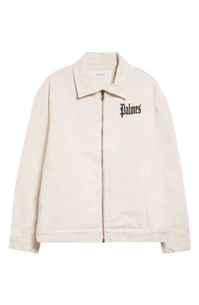 Shop Palmes Olde Organic Cotton Jacket In Off-white