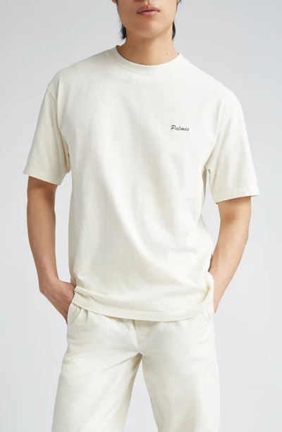 Shop Palmes Logo T-shirt In White
