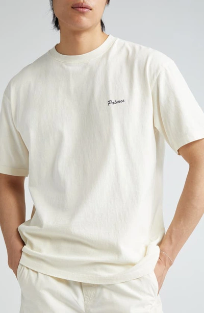 Shop Palmes Logo T-shirt In White