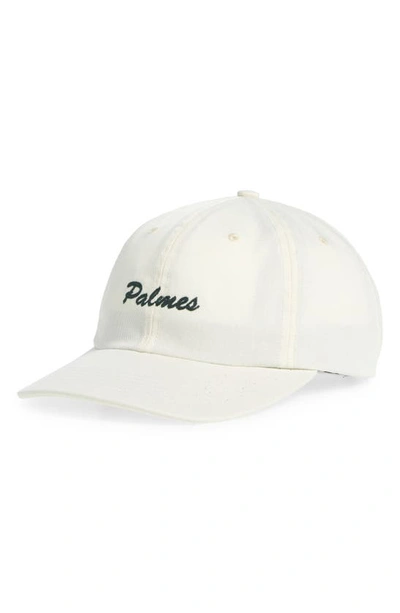Shop Palmes Alley Logo Adjustable Baseball Cap In Off-white