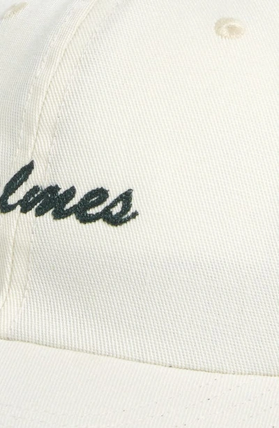 Shop Palmes Alley Logo Adjustable Baseball Cap In Off-white