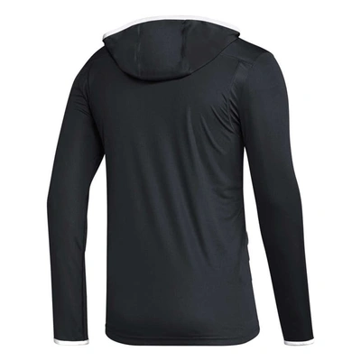 Shop Adidas Originals Adidas Black Carolina Hurricanes Team Long Sleeve Quarter-zip Hoodie T-shirt