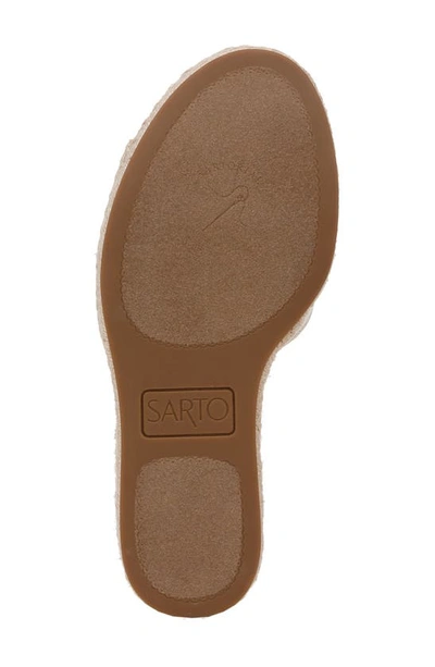 Shop Sarto By Franco Sarto Casey Ankle Wrap Espadrille Platform Wedge Sandal In Beige