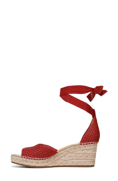Shop Sarto By Franco Sarto Casey Ankle Wrap Espadrille Platform Wedge Sandal In Red