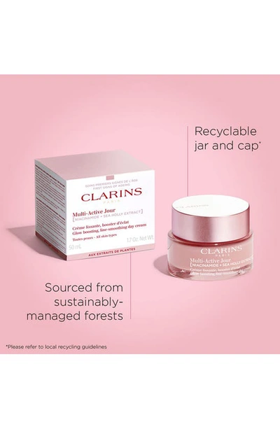 Shop Clarins Multi-active Day Moisturizer For Lines, Pores, Glow With Niacinamide, 1.7 oz