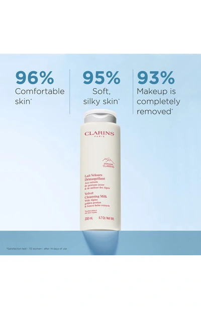 Clarins Velvet Facial Milk Cleanser 6.7 Oz. In White