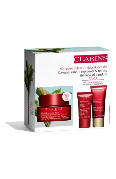 Shop Clarins Super Restorative Anti-aging Skin Care Starter Set (limited Edition) $192 Value