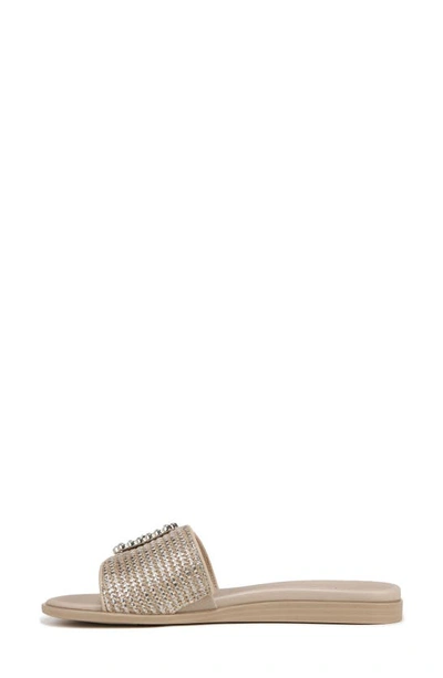 Shop Naturalizer Olivia Slide Sandal In Tan / Silver Fabric