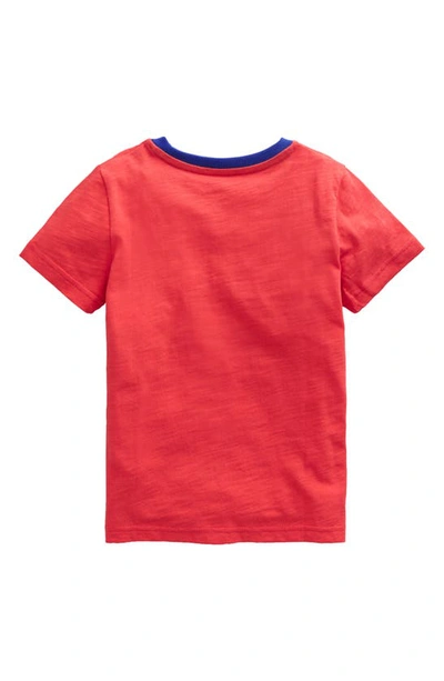 Shop Mini Boden Kids' Sharks Cotton Graphic T-shirt In Jam Red Sharks