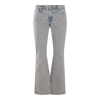 Shop Acne Studios Jeans In Blue/beige