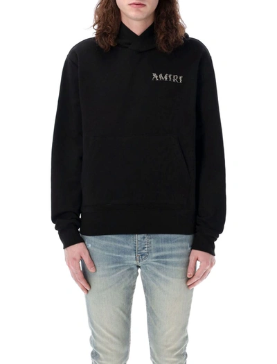 Shop Amiri Ma Baroque Logo Hoodie In Black