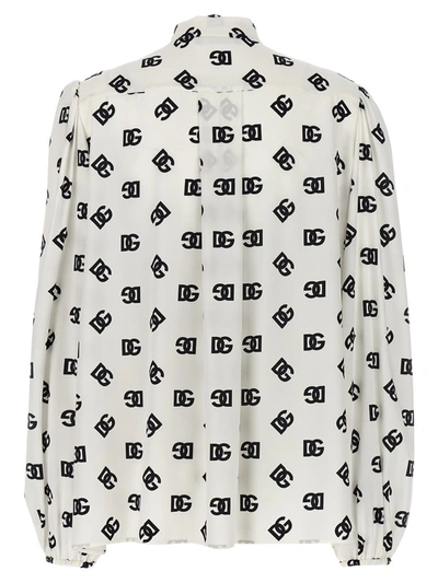 Shop Dolce & Gabbana 'dg' Shirt In White/black