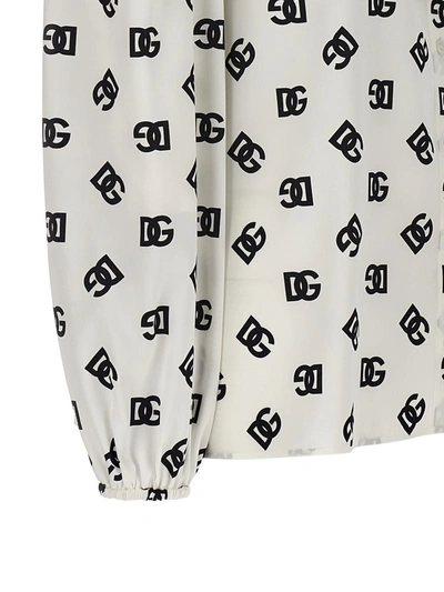 Shop Dolce & Gabbana 'dg' Shirt In White/black