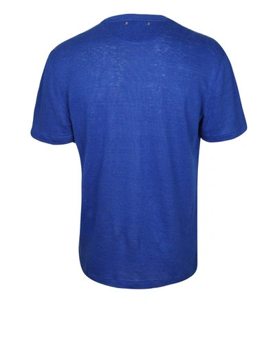 Shop Golden Goose Cotton T-shirt In Blue
