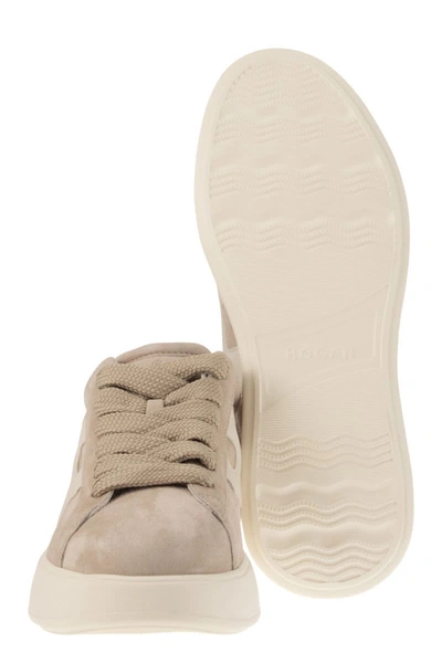 Hogan Rebel Suede High-top Trainers In Powder