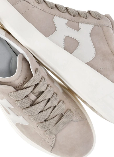 Hogan Rebel Suede High-top Trainers In Powder