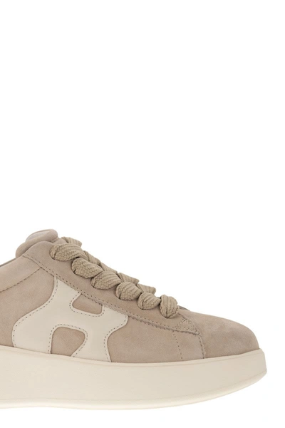 Hogan Rebel Suede High-top Trainers In Powder