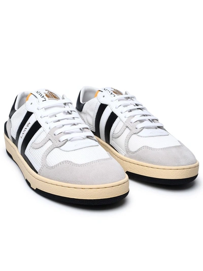 Shop Lanvin Leather Low Clay Sneaker In White