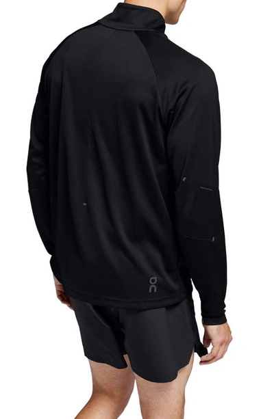 Shop On Climate Knit Quarter Zip Running Top In Black