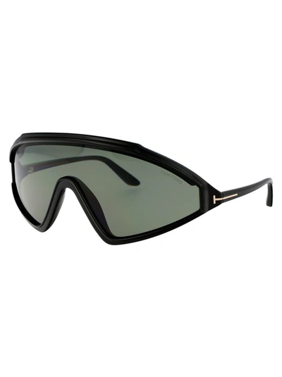Shop Tom Ford Sunglasses In 05a Nero/altro / Fumo