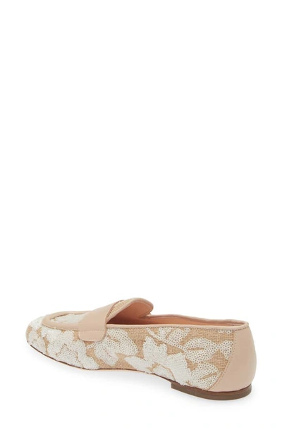 Shop Agl Attilio Giusti Leombruni Sheryl Raffia Loafer In White-ghibli