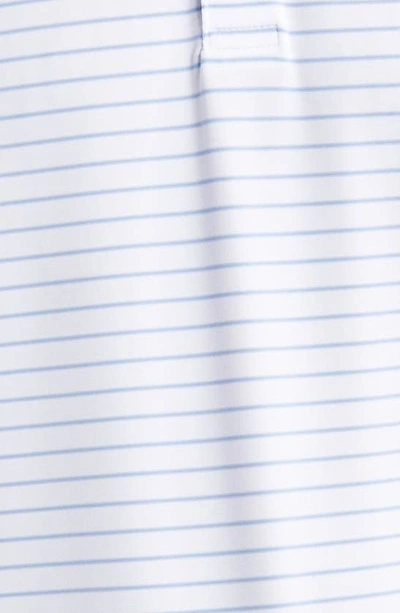 Peter Millar Drum Stripe Performance Jersey Polo In White