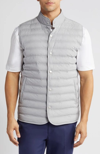 Shop Peter Millar Crown Crafted Regent Puffer Vest In Gale Grey