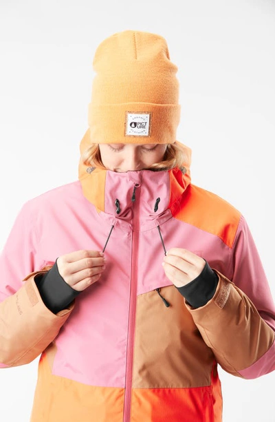 Shop Picture Organic Clothing Seen Colorblock Water Repellent Ski Jacket In Cashmere Rose