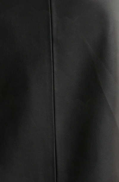 Shop L Agence Milann Faux Leather Midi Skirt In Black