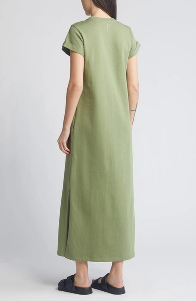 Shop Allsaints Anna T-shirt Maxi Dress In Grass Green