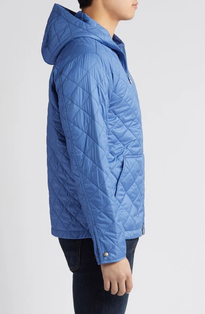 Shop Peter Millar Essex Hooded Puffer Jacket In Moon Blue