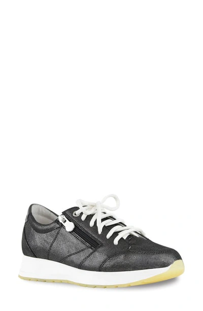 Shop Munro Sutton Sneaker In Black Metallic