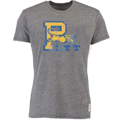 Shop Retro Brand Original  Heather Gray Pitt Panthers Vintage Tri-blend T-shirt