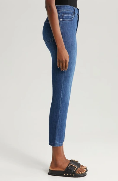 Shop Frame Le High Ripped Straight Leg Jeans In Thunderstorm