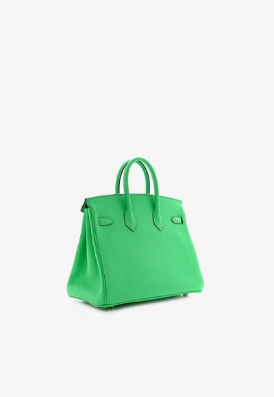 Hermes Birkin 25 In Vert Comics Togo Leather With Palladium Hardware In Vert Comics