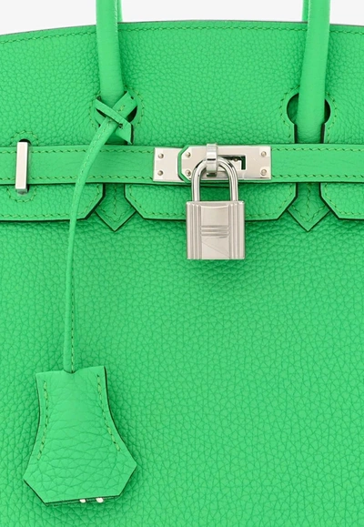 Hermes Birkin 25 In Vert Comics Togo Leather With Palladium Hardware In Vert Comics