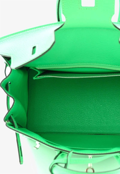Hermes Birkin 25 In Vert Comics Togo Leather With Palladium Hardware In Vert Comics