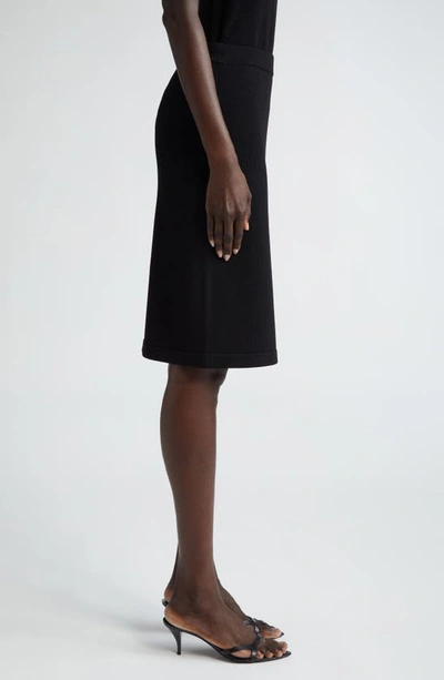 St John St. John Collection Santiago Sweater Knit Skirt In Black