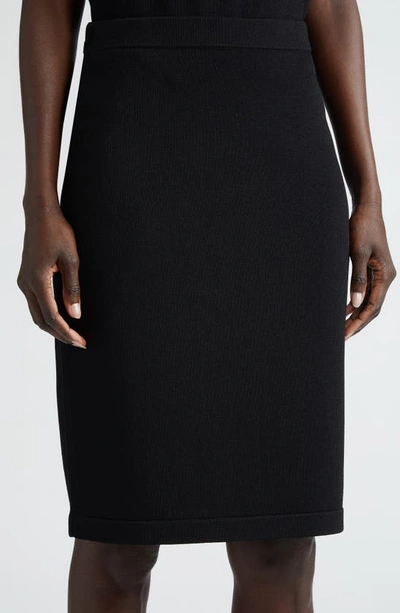 St John St. John Collection Santiago Sweater Knit Skirt In Black