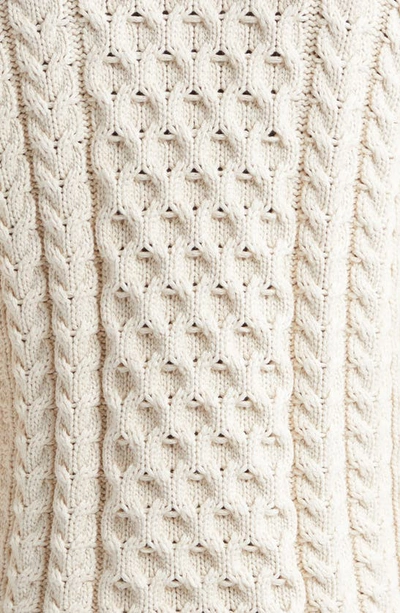 Shop Givenchy 4g Cable Stitch Sweater In Cream
