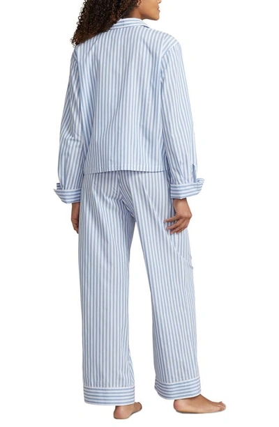 Shop Polo Ralph Lauren Cotton Poplin Pajamas In Wide Stripes