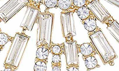 Shop Ettika Crystal Frontal Hoop Earrings In Gold